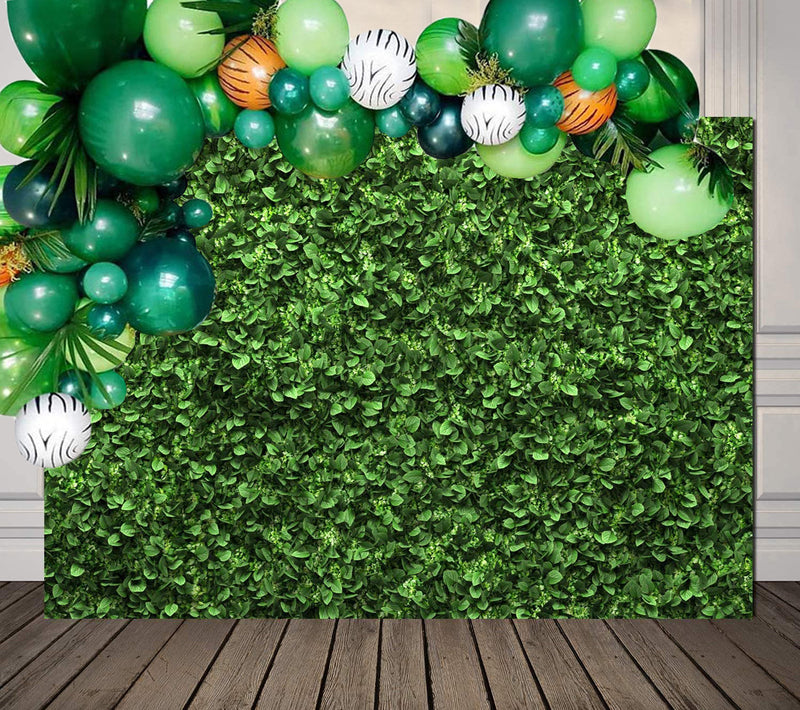 Greenery Print Boxwood Backdrop (5x7 Feet)