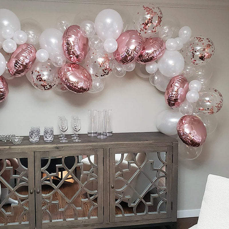 Rose Gold Balloon Arch - Confetti Balloon Garland Kit