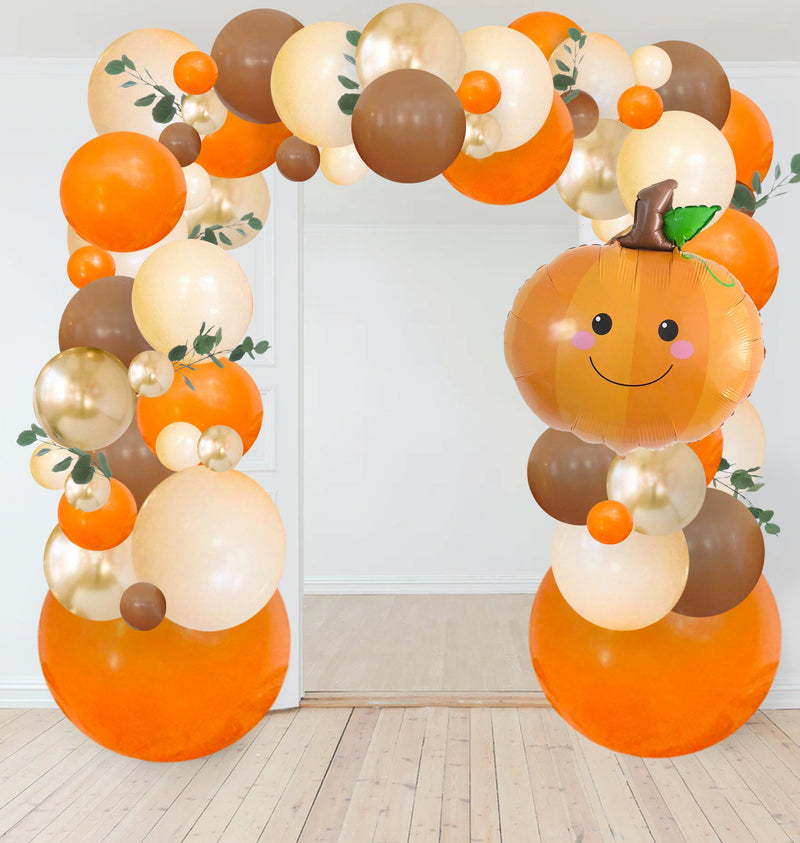 Fall Balloon Arch - Brown & Orange Balloon Garland Kit