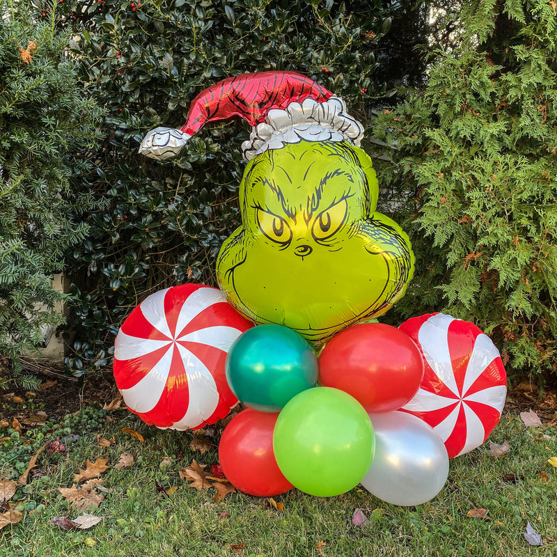 Dr. Seuss's The Grinch with Santa Hat Christmas Balloon (29-Inches)