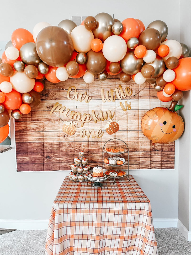 Fall Balloon Arch - Brown & Orange Balloon Garland Kit