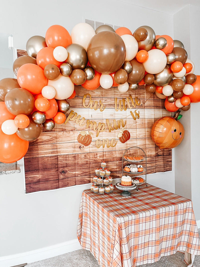 Fall Balloon Arch - Brown & Orange Balloon Garland Kit