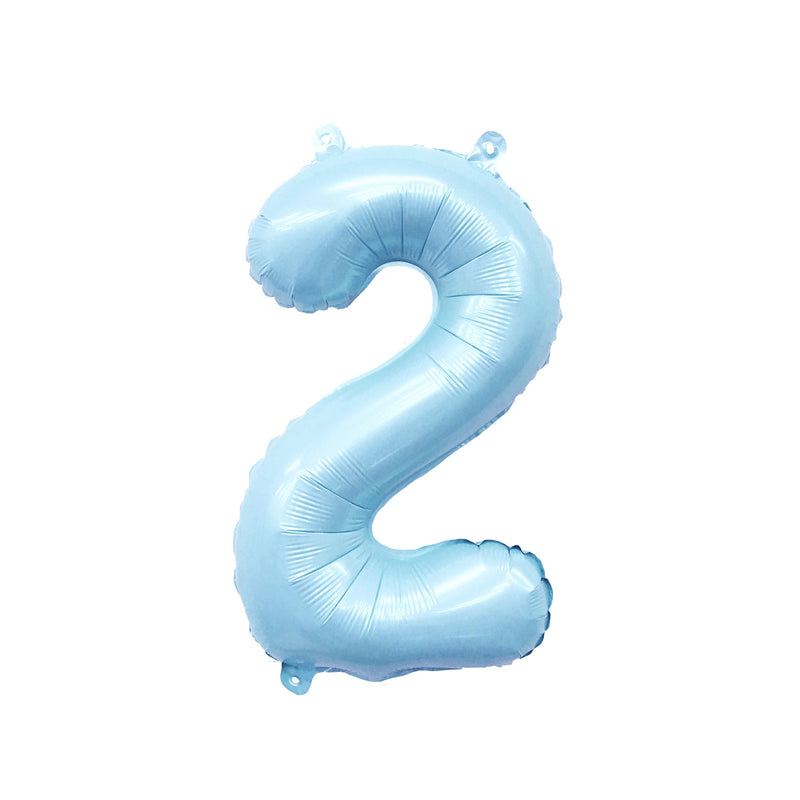 Giant Pastel Powder Blue Mylar Foil Number Balloons (32 Inches)