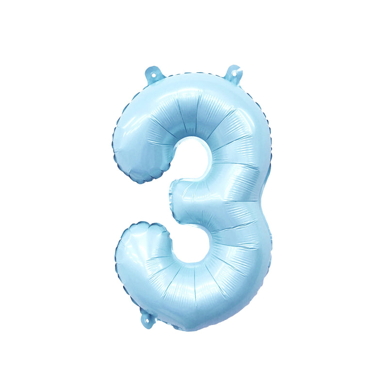 Giant Pastel Powder Blue Mylar Foil Number Balloons (32 Inches)