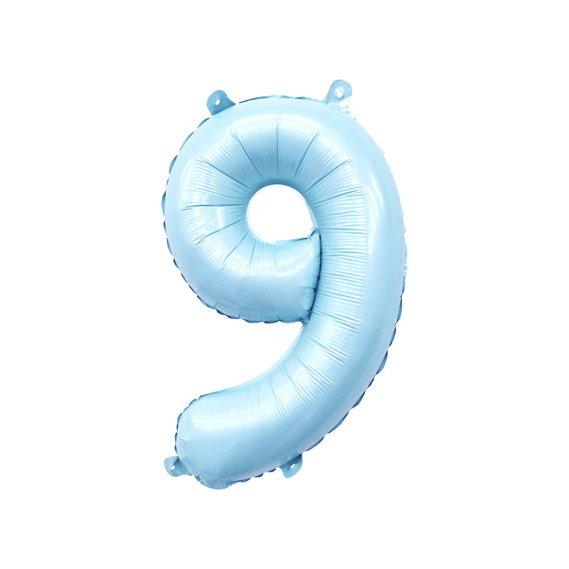 Giant Pastel Powder Blue Mylar Foil Number Balloons (32 Inches)