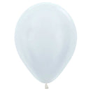 Premium Pearl White Latex Balloon Packs (5", 11”, 16”, 24”, and 36”)