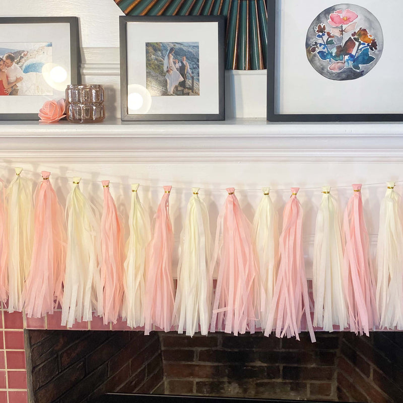 Classic Pooh Pink Paper Tassel Tail - Tassel DIY Garland Kit