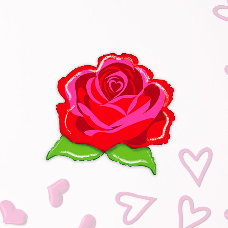 Pink and Red Rose Mylar Balloon (29 inches)