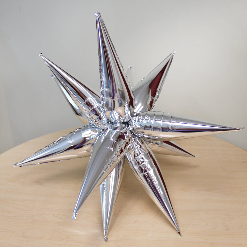 Silver Starburst Cluster Balloon (40 Inches)