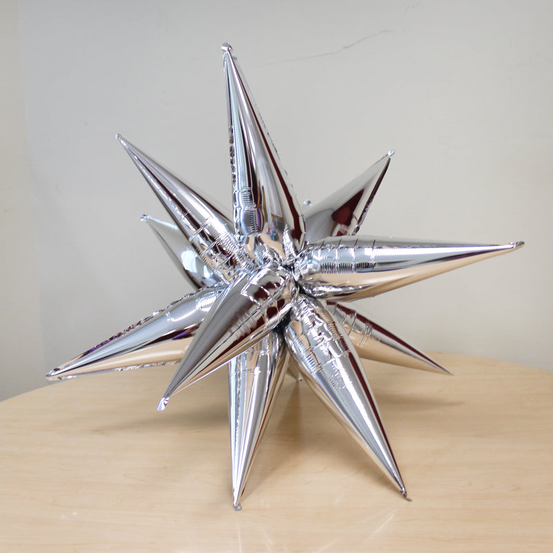 Silver Starburst Cluster Balloon (26 Inches)