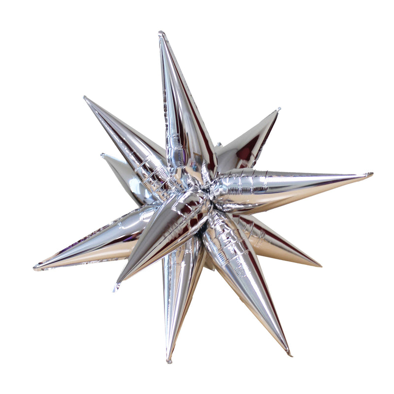 Silver Starburst Cluster Balloon (26 Inches)