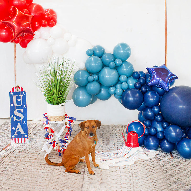 Red, White, & Blue Patriotic Star Balloons (3-Pack)