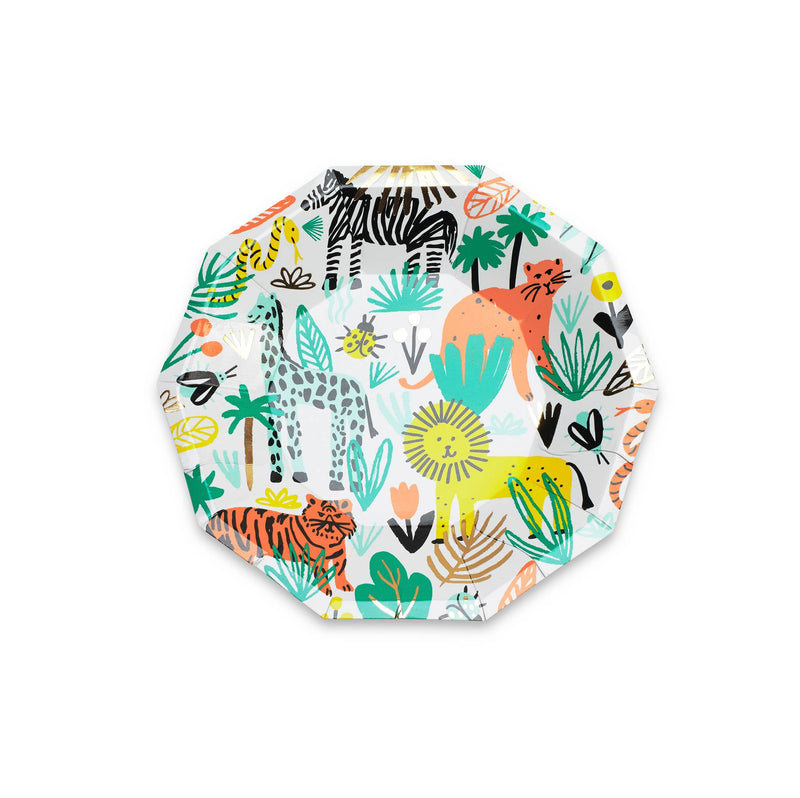 Wild Safari Animal Paper Plates (Set of 8)